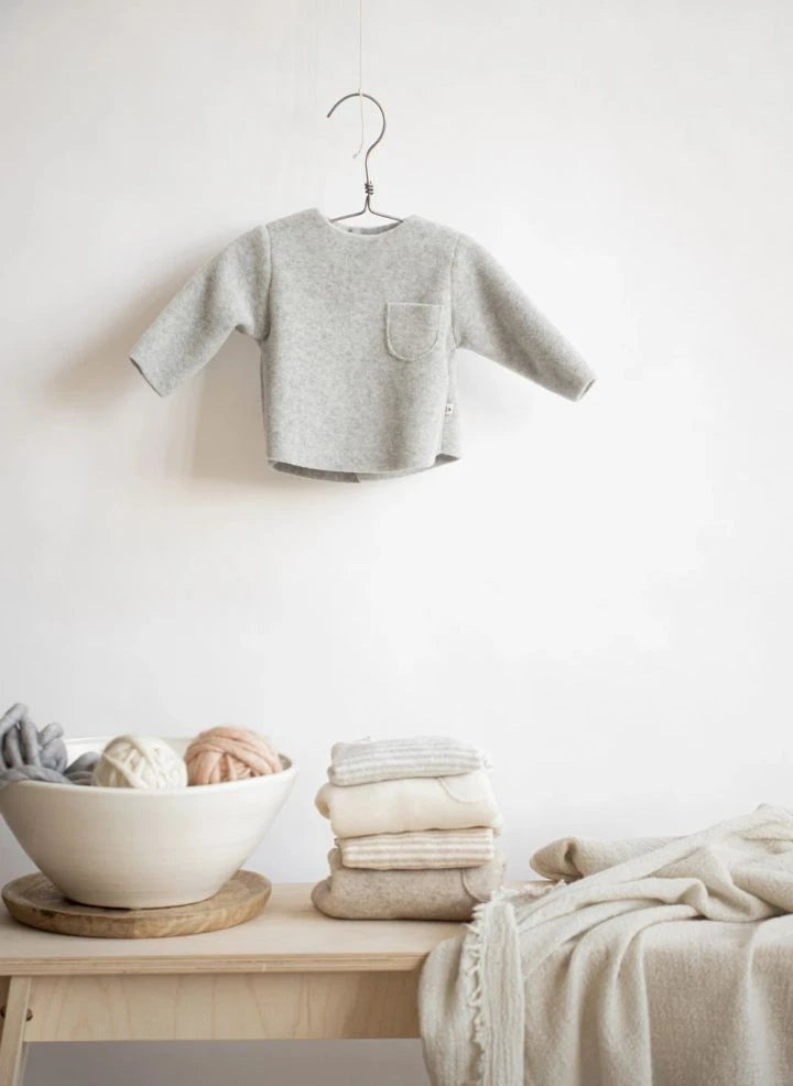 1+ in the family - Alex Bambu Pullover | Hellgrau