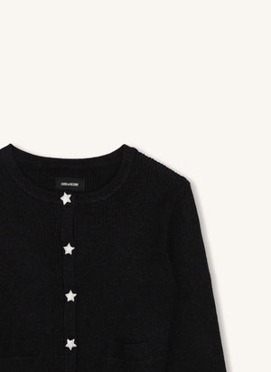 Zadig & Voltaire - فيست بنجمة بأزرار | أسود