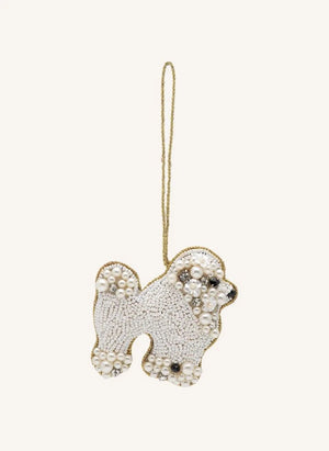 Anna + Nina - Adorno de Navidad Poodle Blanco