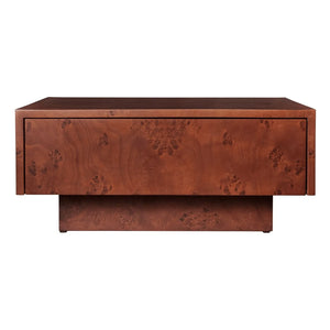 Ferm Living - FSC Blur Storage Beistelltisch mit Holzschublade | Dunkles Holz