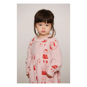 Mini Rodini - Bio-Baumwoll-Strampler mit Tiermotiv | Rosa