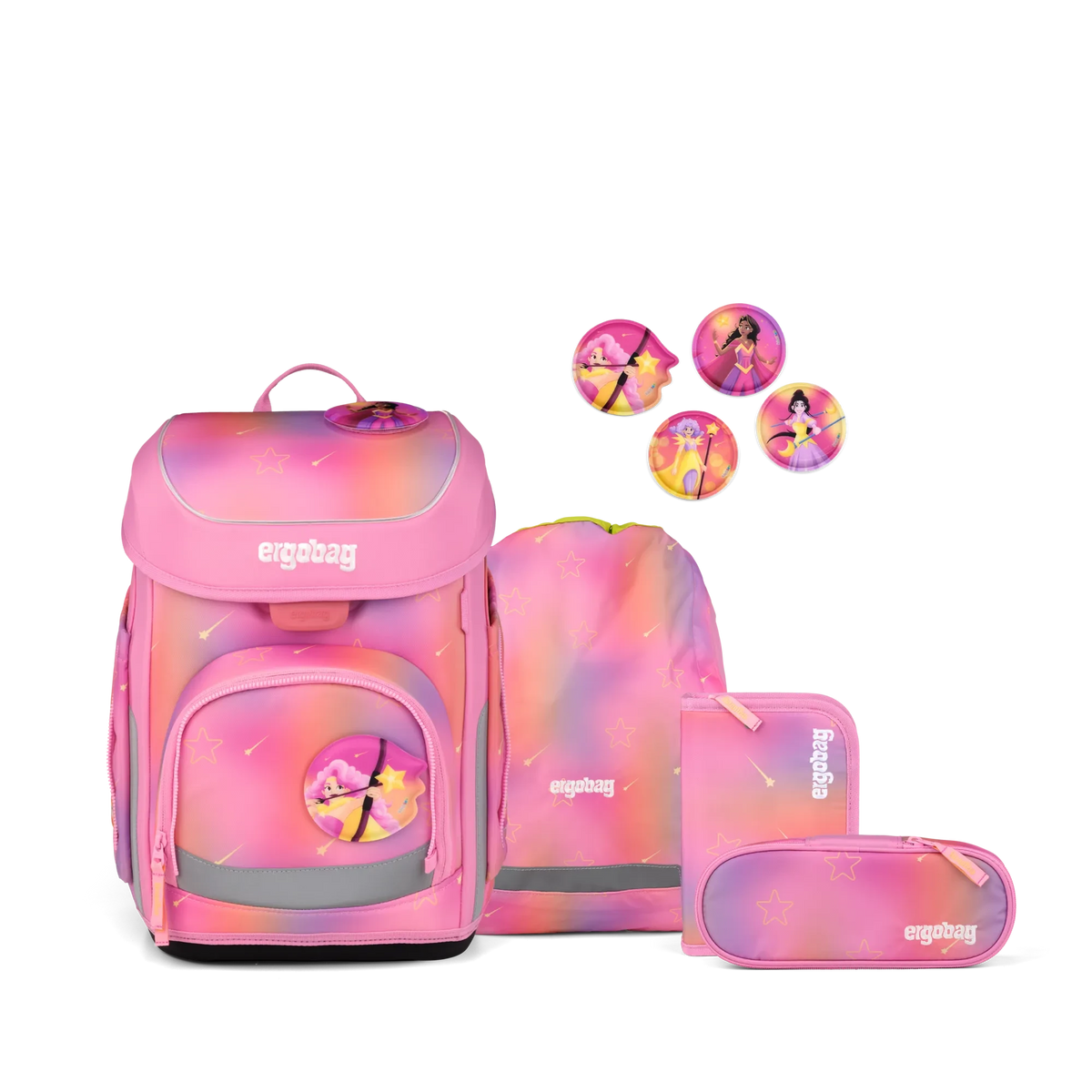 Ergobag - طقم حقيبة مدرسية cubo Girl Powbear