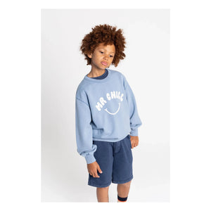 Hundred Pieces - Ryde organik pamuk sweatshirt | Gri mavi
