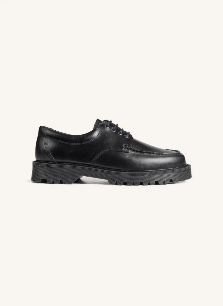 Garment Project - Pete Moc Toe Deri Derby Ayakkabılar | Siyah