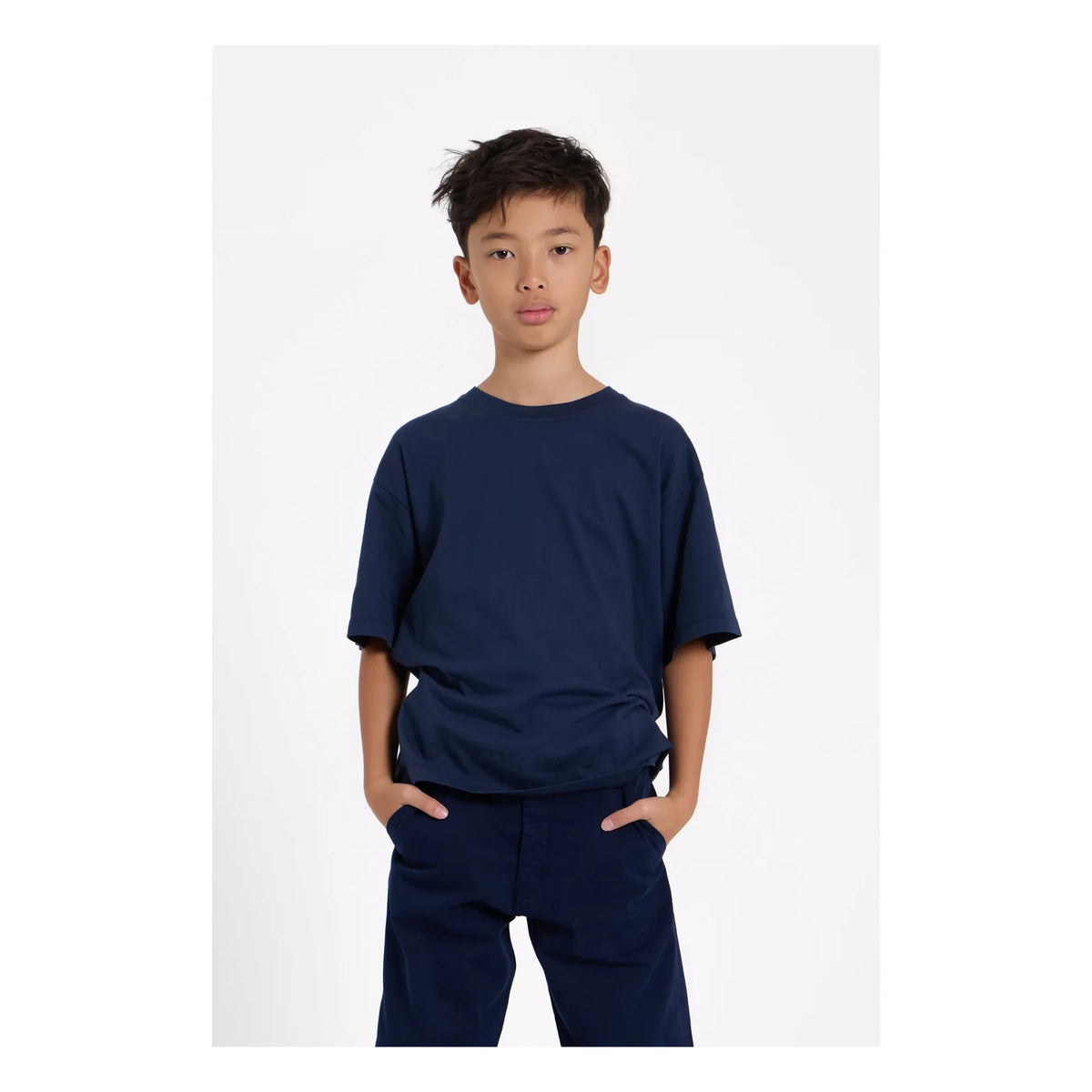 Smallable Kid - Nils Organik pamuklu T-shirt | Yıkama mavi