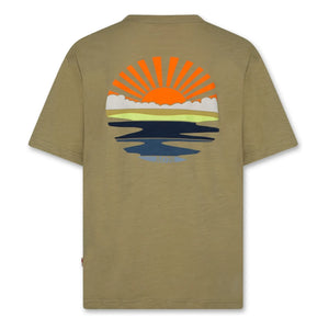 AO76 - Silas Sunset T-Shirt Recycelte Baumwolle | Khaki
