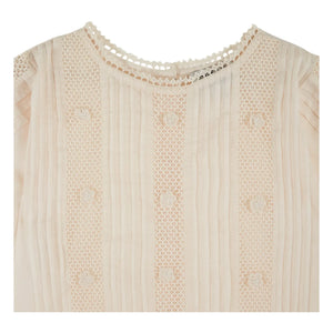 Emile et Ida – Bestickte Baumwollbluse | Creme