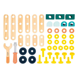 Janod - Brico'Kids Barril - 50 piezas
