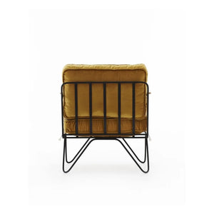 Honoré - Croisette Schwarzer Epoxid- und Samt-Sessel | Camel