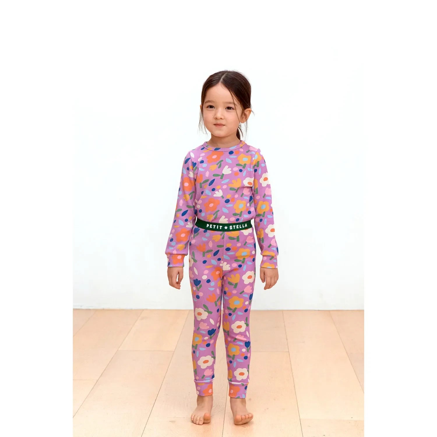 Petit Stella - Pijama de Algodón Pima y Modal con Estampado Floral | Ciruela