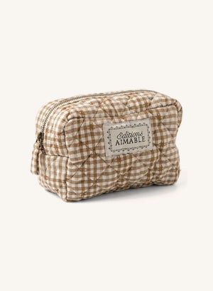 Editions Aimable - Kosmetiktasche Toskana | Noisette Vichy Baumwolle