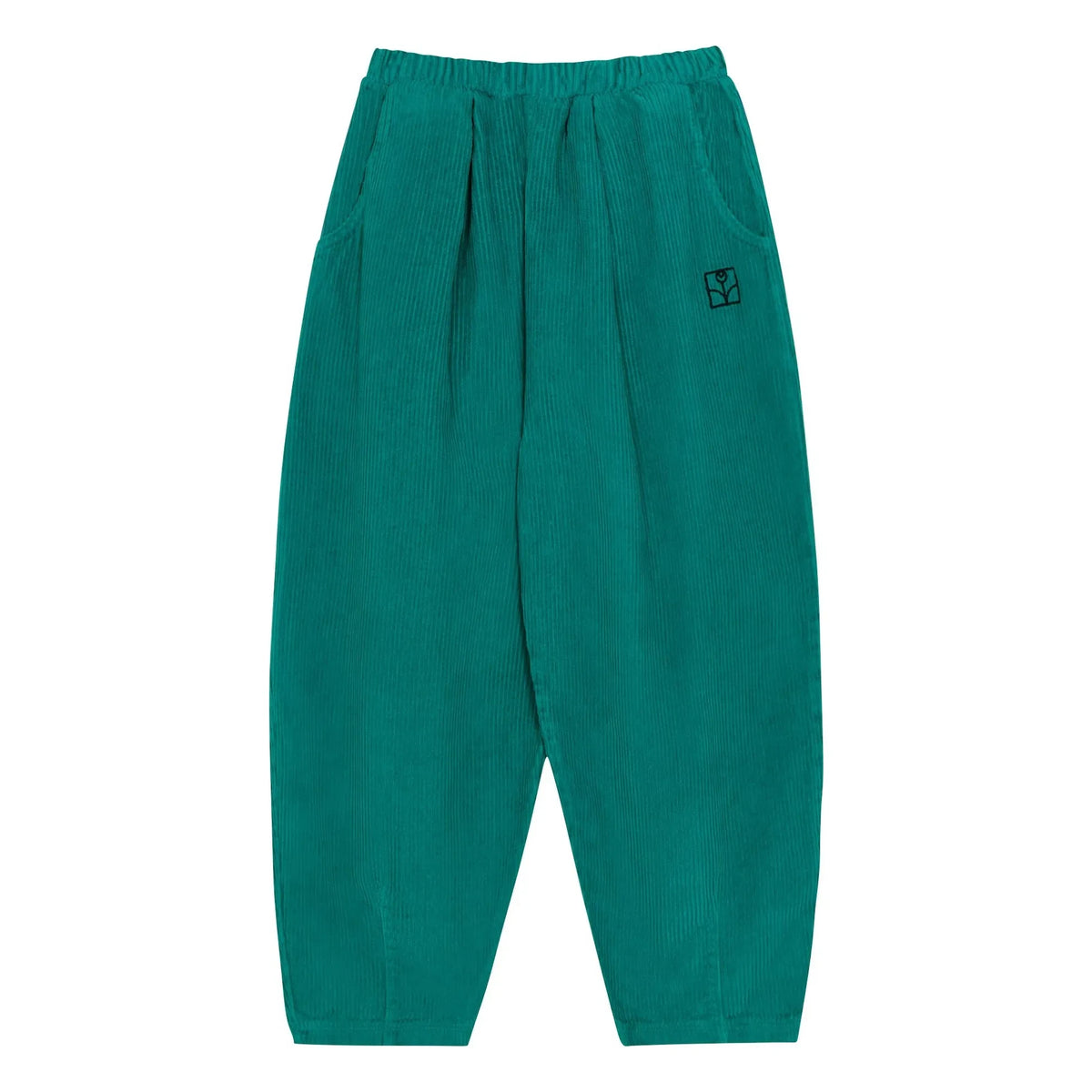 The Campamento - Pantalón de Terciopelo con Logotipo | Turquesa