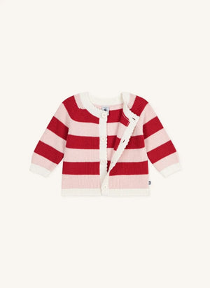 Petit Bateau - Çizgili Yün Yelek | Pembe
