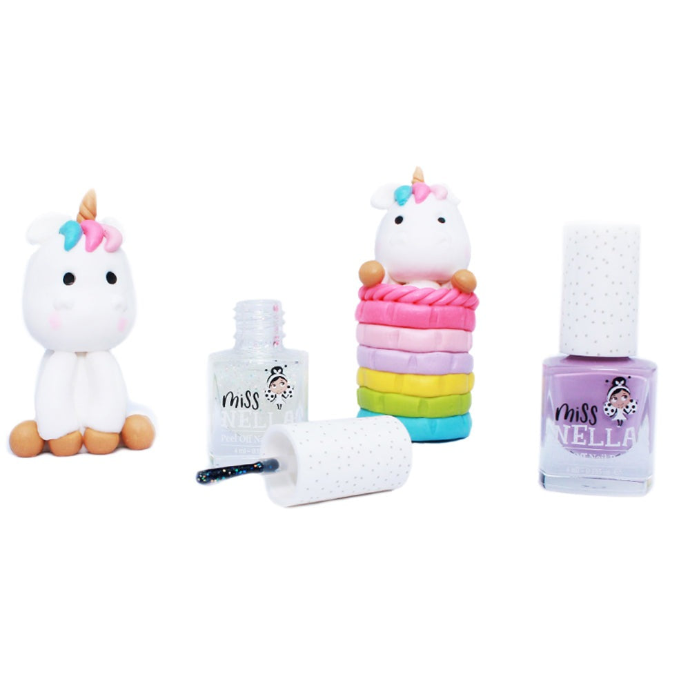 Miss Nella - Konfeti Bulutları: Glitter Üst Kat Soyulabilir Oje