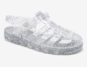 Weiter – Jelly Glitter Silver Sandalen für Kinder – 25,5