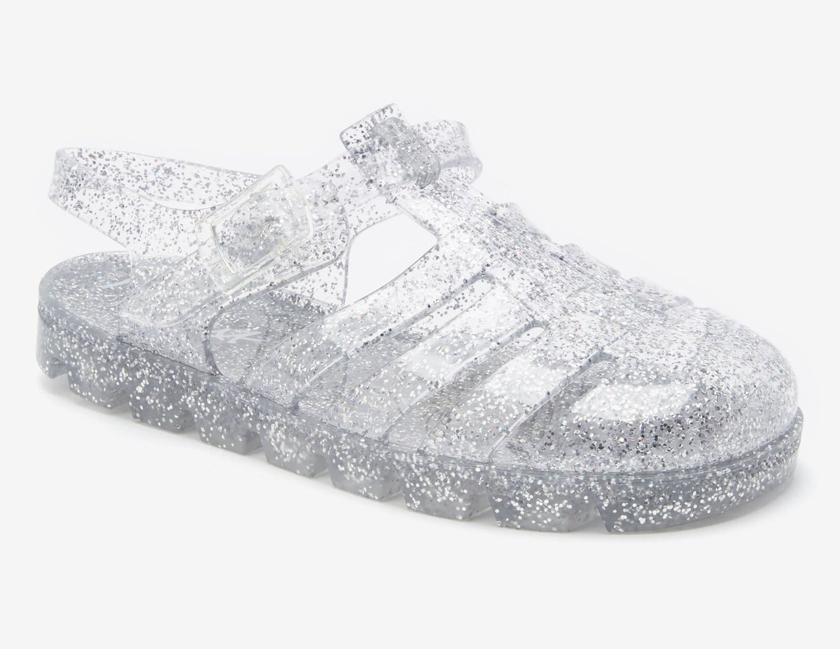 Weiter – Jelly Glitter Silver Sandalen für Kinder – 29