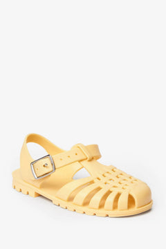 Next - Girls and Boys Jelly Jelly Light Yellow Sandals - 30.5
