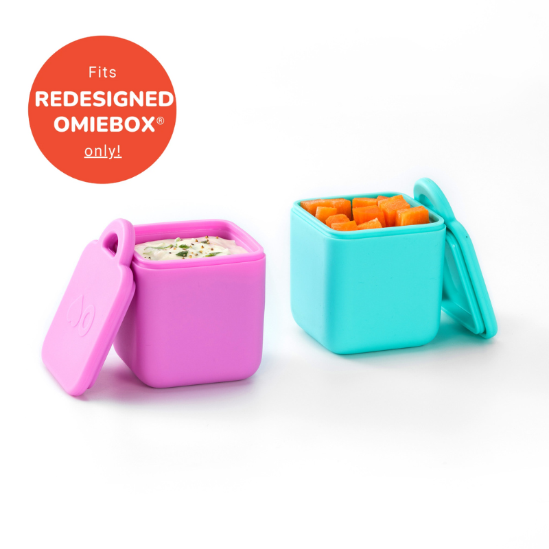 Omiebox - Bento Kutusu İç Bölme Kapları 2li Pembe/Turkuaz