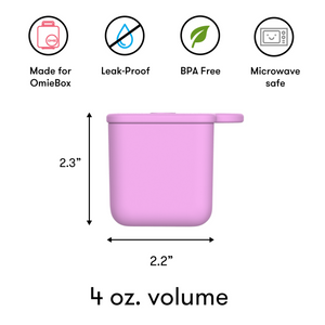 Omiebox - Bento Kutusu İç Bölme Kapları 2li Pembe/Turkuaz