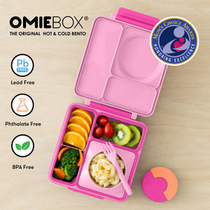 Omiebox - Isı Yalıtımlı Peri Pembesi Bento Yemek Kutusu