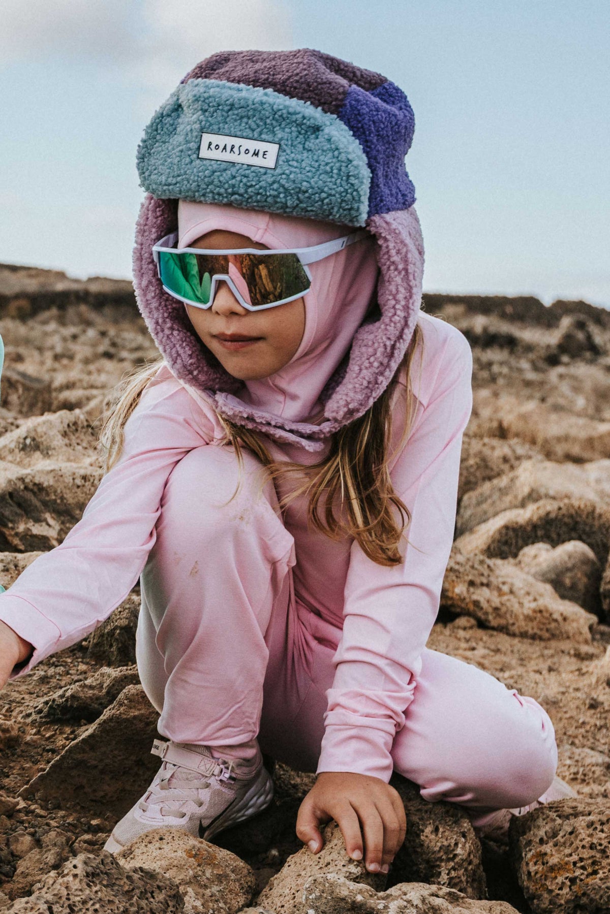 Roarsome - Bambus-Balaclava - Marshmallow-Rosa