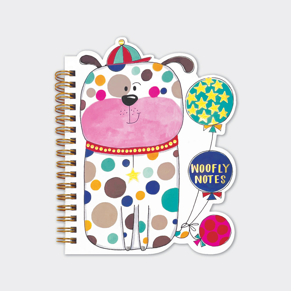 Rachel Ellen - Benekli Köpek Şekilli Tel Kapaklı Defter