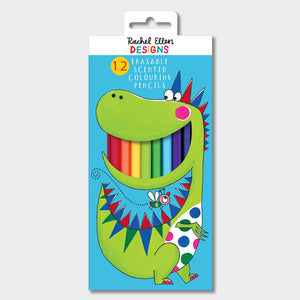 Rachel Ellen - Dinosaur Kokulu ve Silgili Boya Kalem Seti