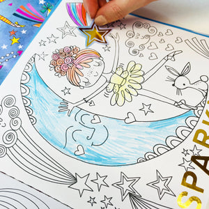 Rachel Ellen - Moondance Sticker Scene Colouring & Activity Book