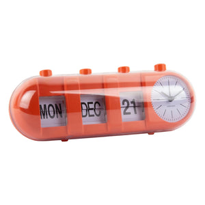 Present Time - Retro Wecker mit Röhrenanzeige | Orange