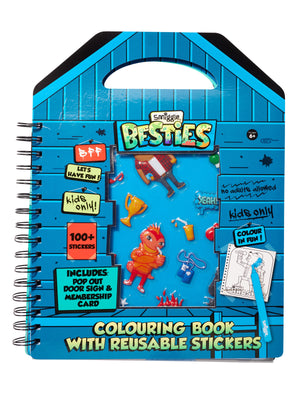 Smiggle - Besties Yeniden Kullanılabilir Çıkartmalı Boyama Kitabı