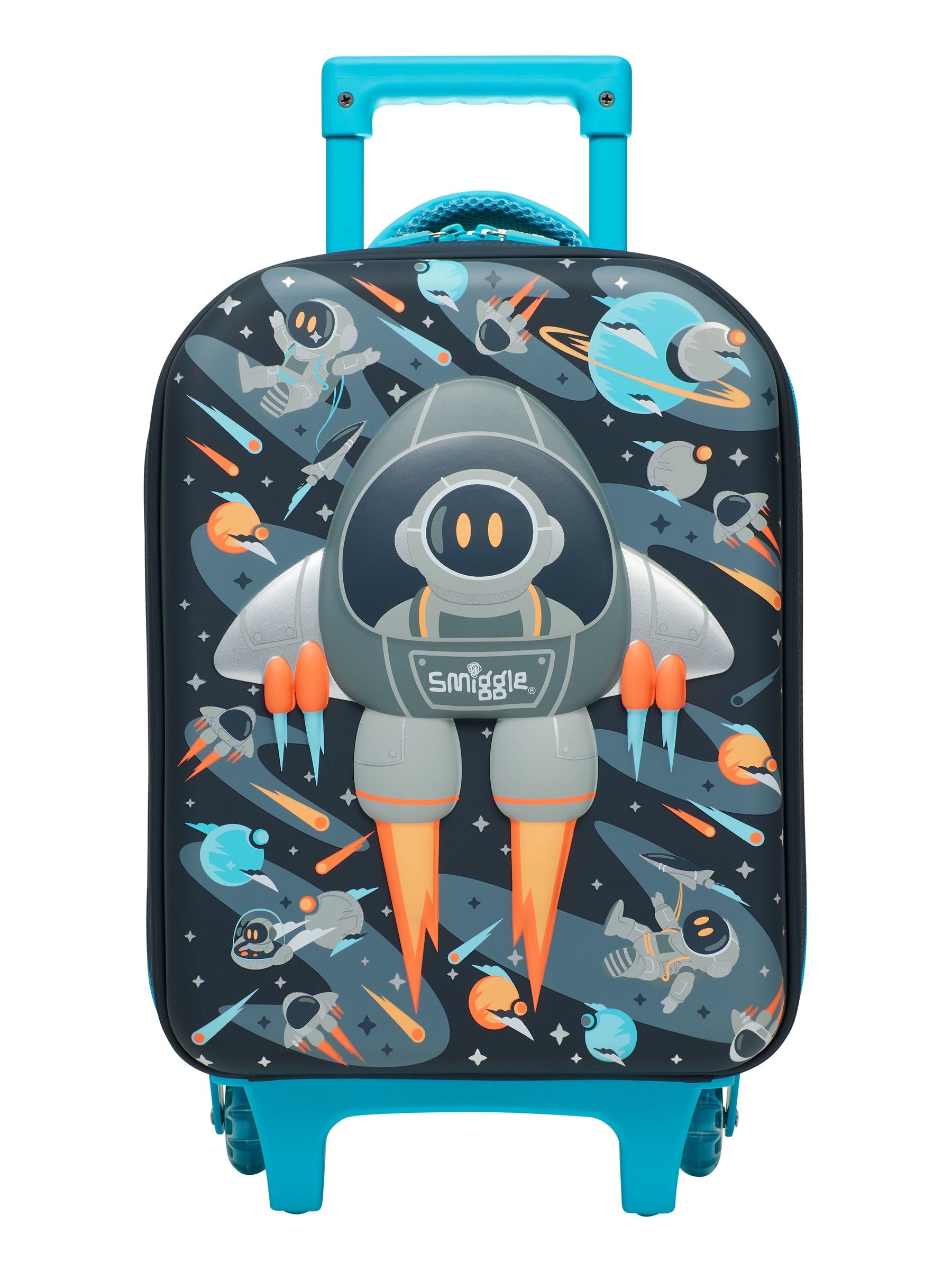 Smiggle - Blast Off Junior Anaokulu ve Kreş Çekçekli Valiz