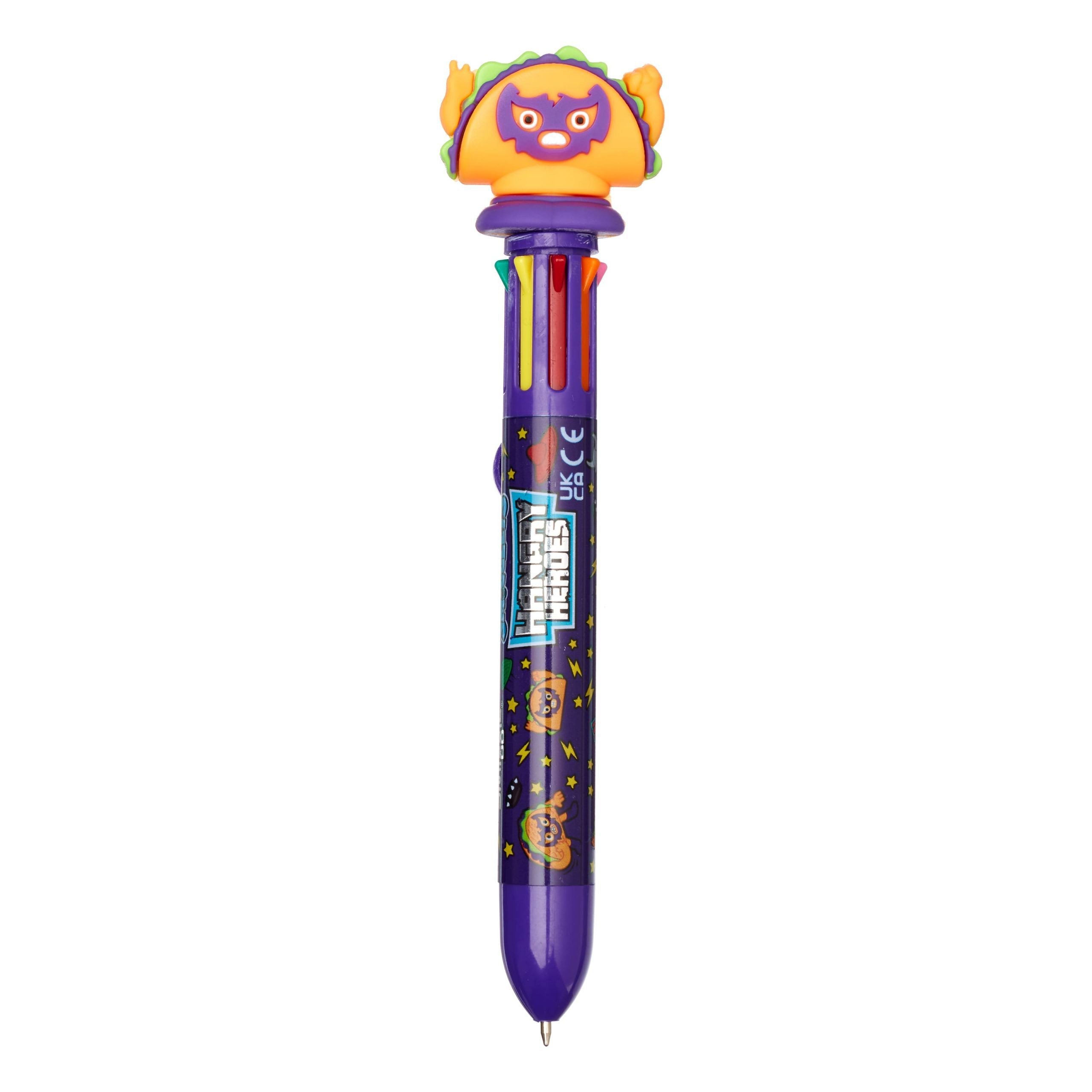 Smiggle - Hangry Heroes 8 Renkli Gökkuşağı Tükenmez Kalemi