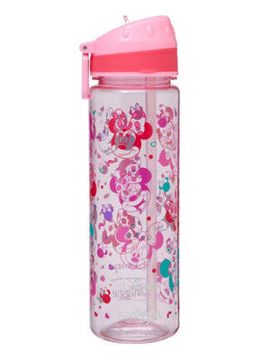 Smiggle – Minnie Mouse 650 ml BPA-freie Wasserflasche mit Strohhalm