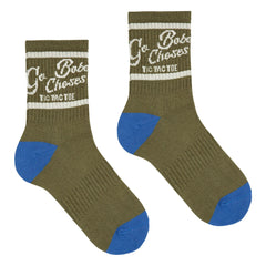 Bobo Choses - Tic Tac Toe Bio-Baumwollsocken | Khaki