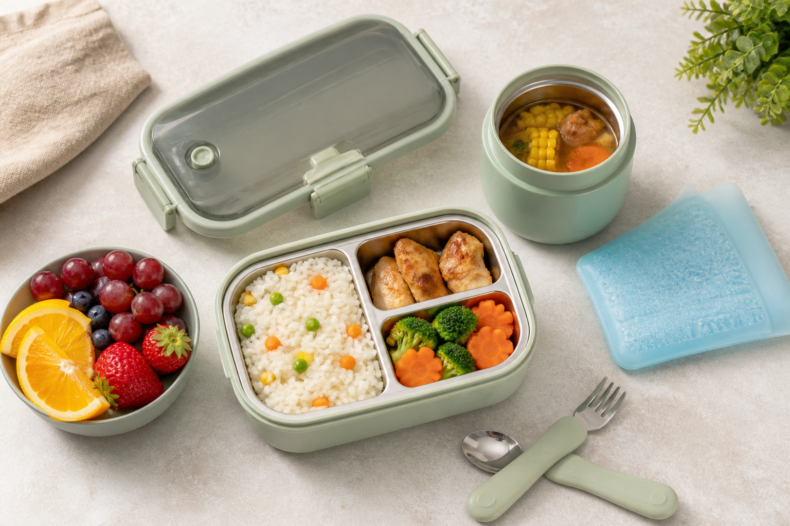 Bento yemek kutusu seçimi