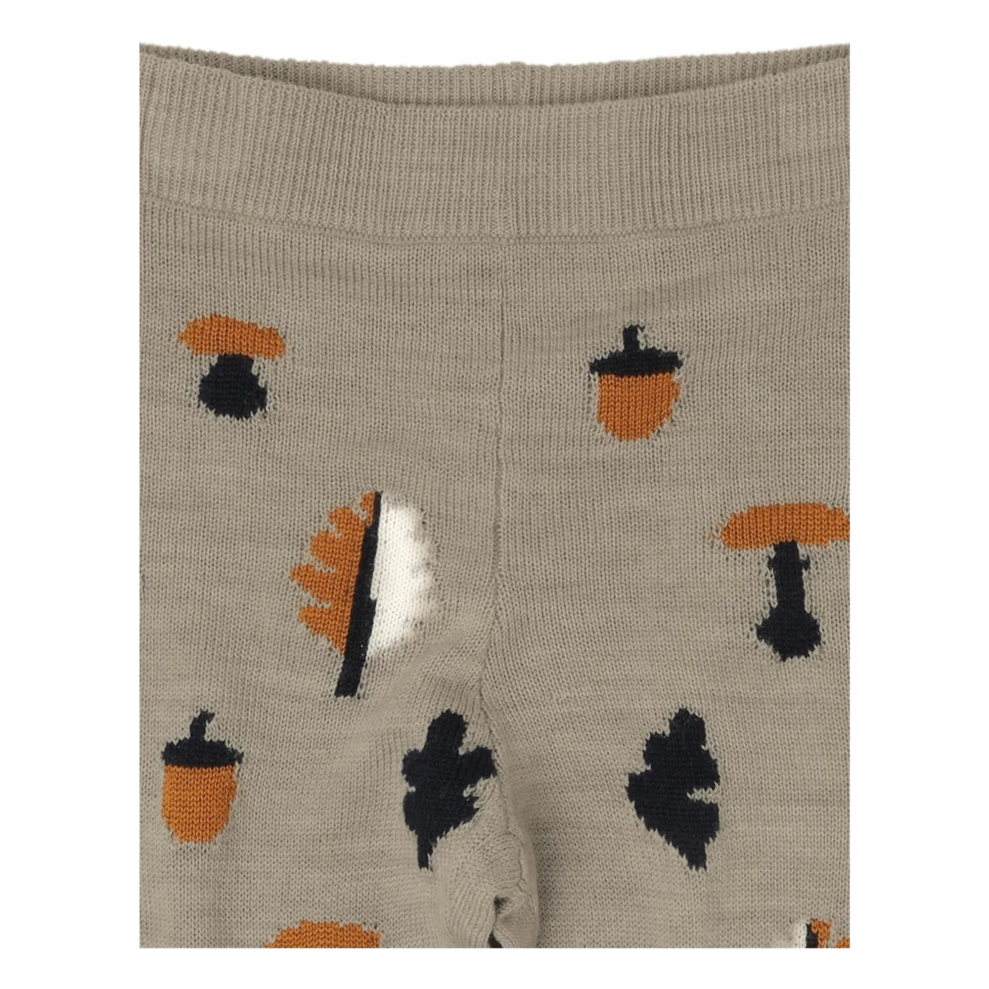FUB - Pantalones de lana merino jacquard | Heather beige