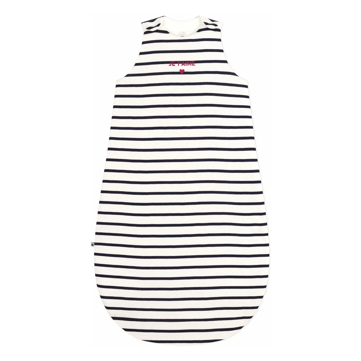 Petit Bateau - Saco de Dormir de Algodón Acolchado Je T'aime | Blanco