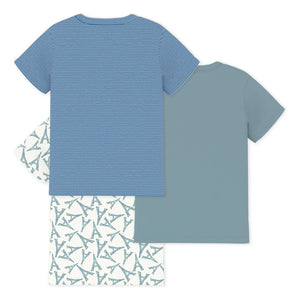 Petit Bateau - Conjunto de 3 camisetas Torre Eiffel | Verde