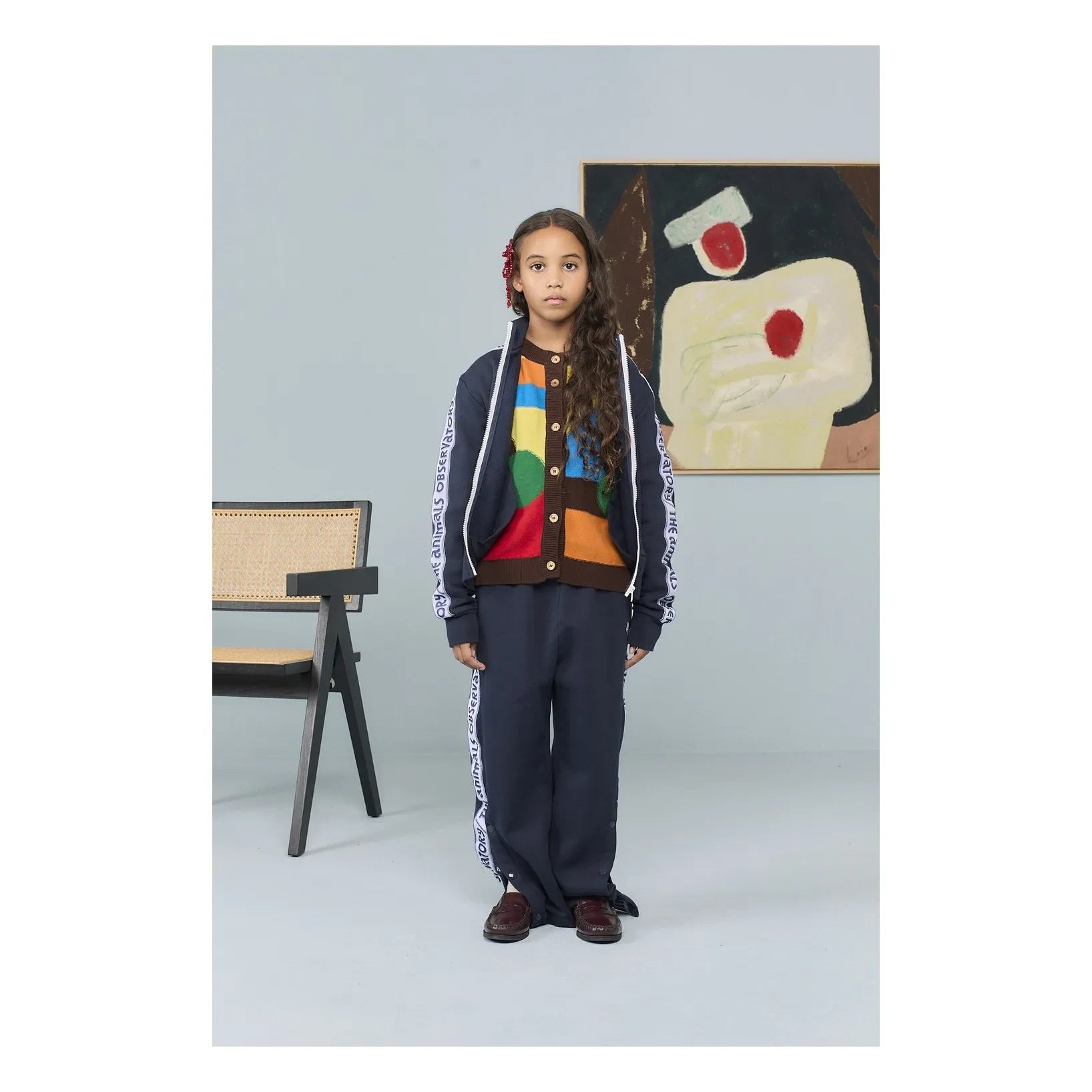 The Animals Observatory - Zebra Zip Sweat | Lacivert
