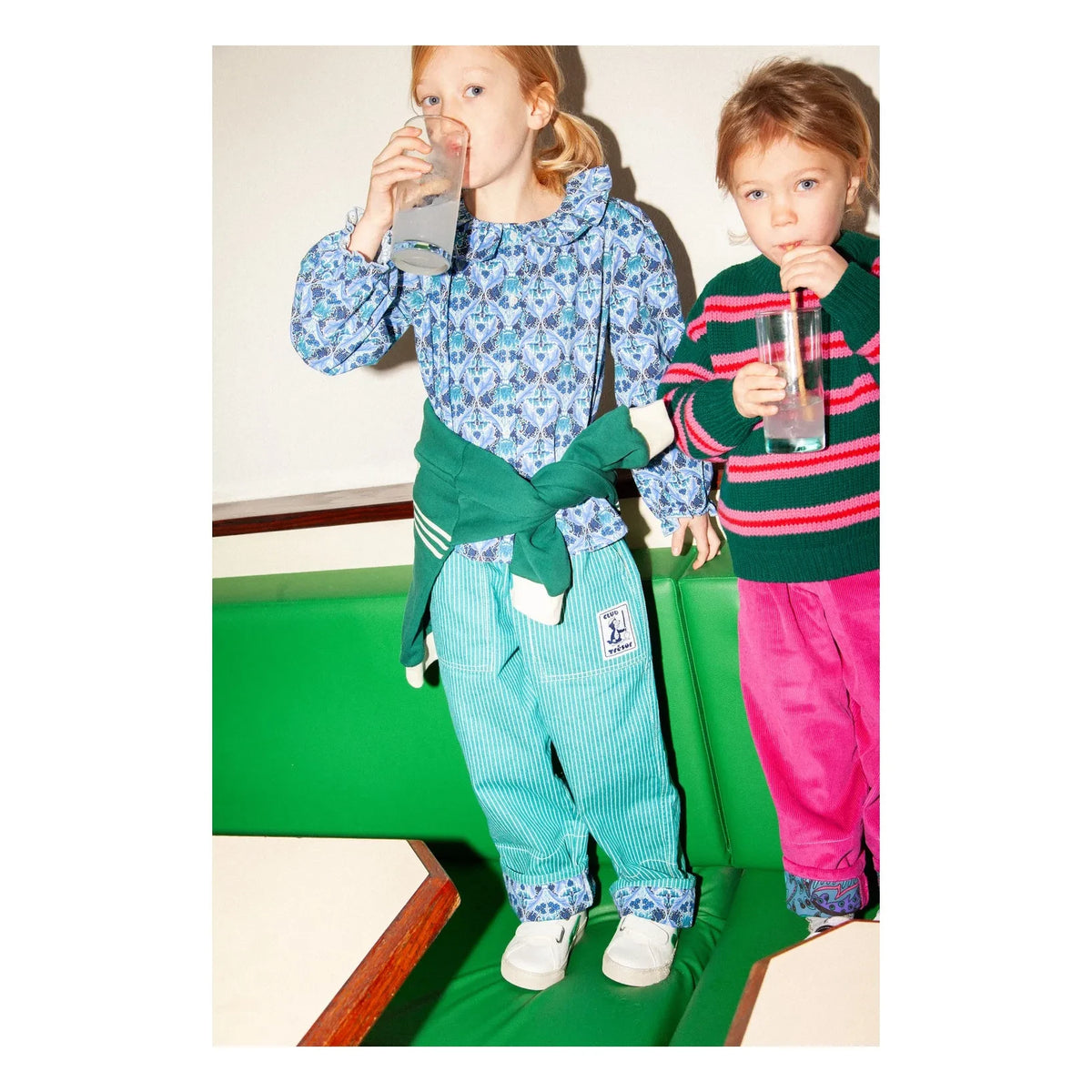 Club Trésor - Pantalones de rayas de la línea Evolutive İş Giyim | Verde