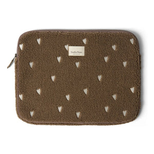 Studio Noos - Heart Patterned Laptop Bag | Brown