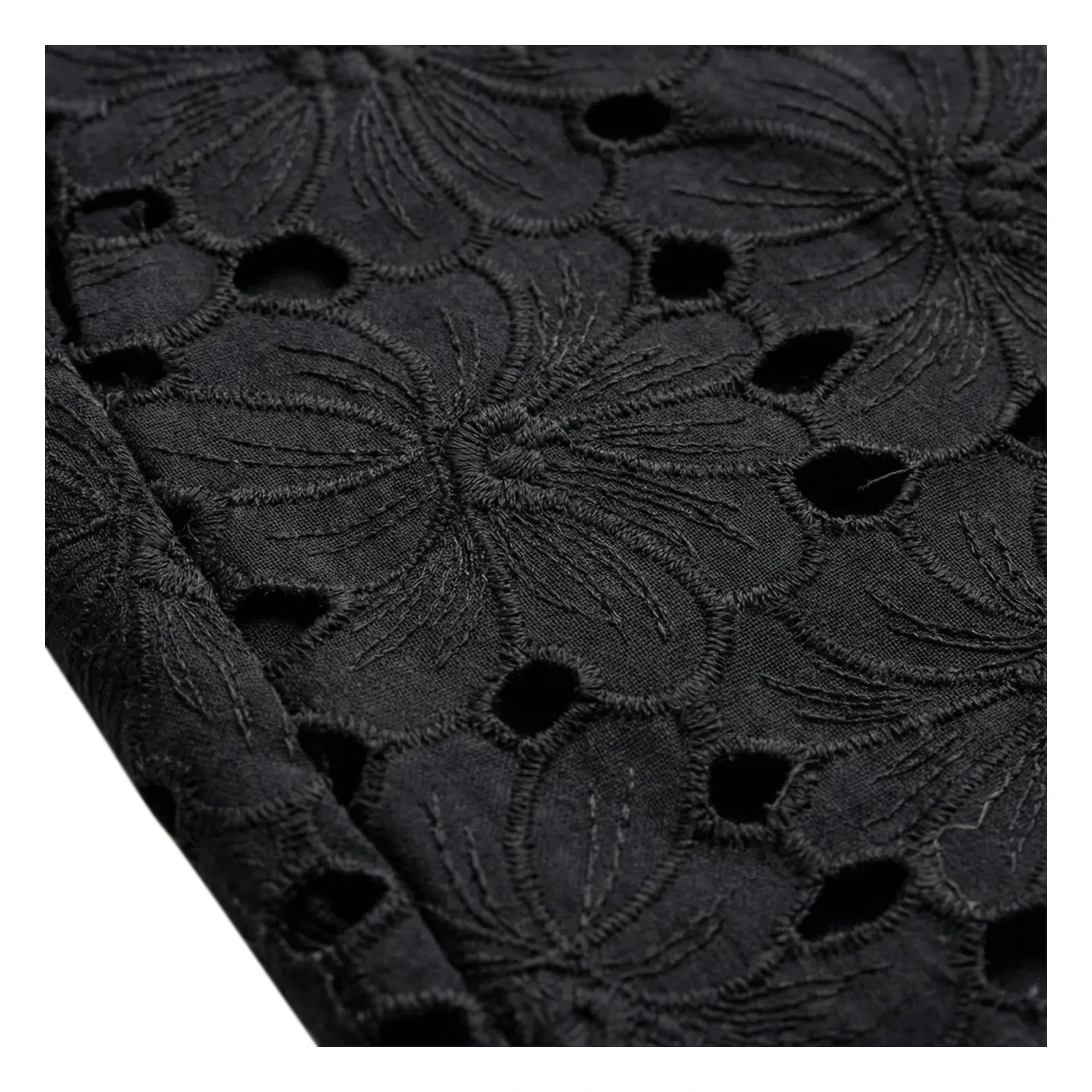 BELLEPIECE - Sicily Pamuk Nakışlı Pantolon | Siyah