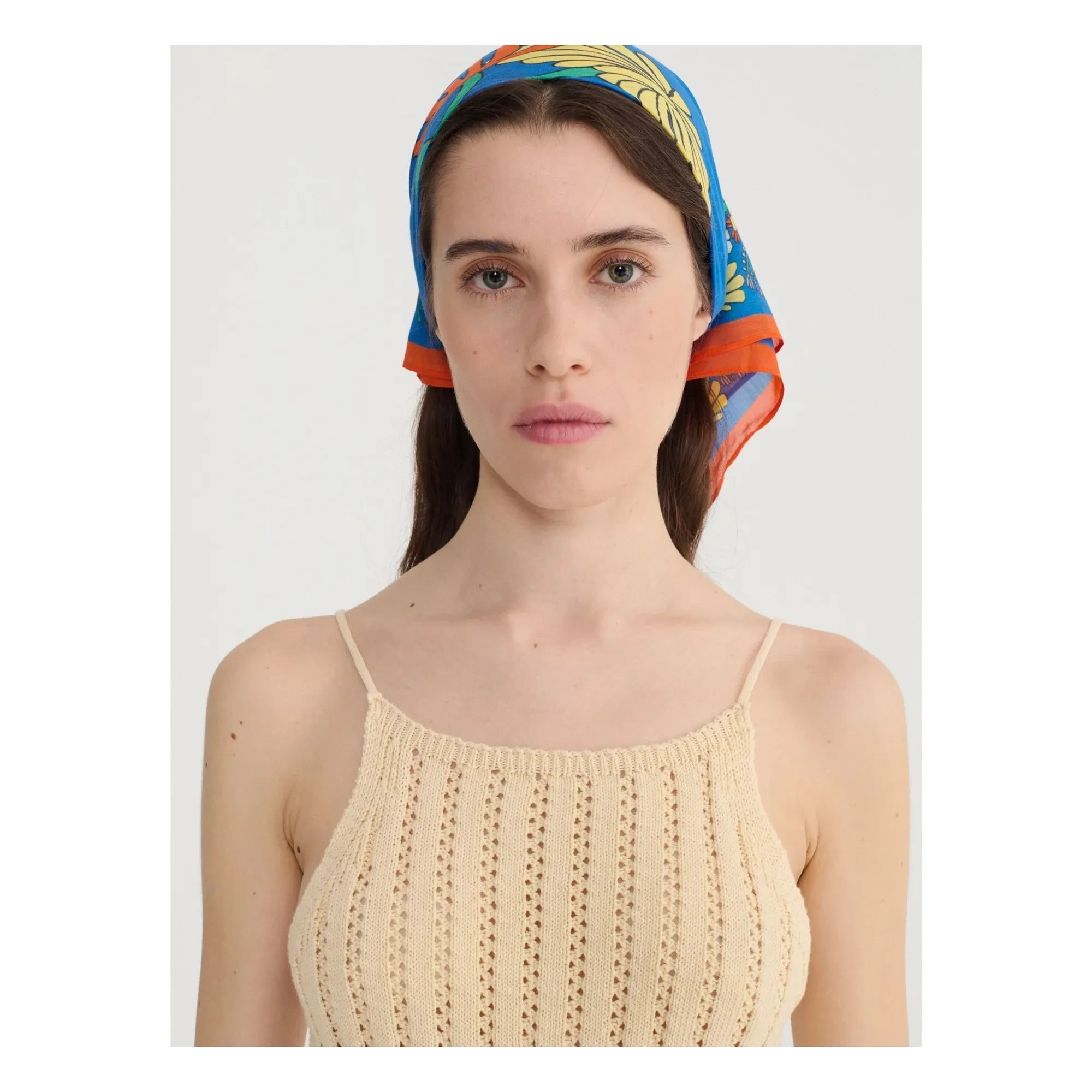 Bobo Choses - Blue Herbalist Silk and Cotton Scarf