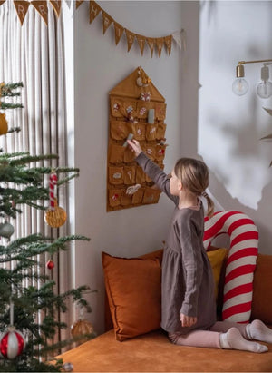 Fabelab - İşlemeli Pamuklu Advent Takvimi | Hardal