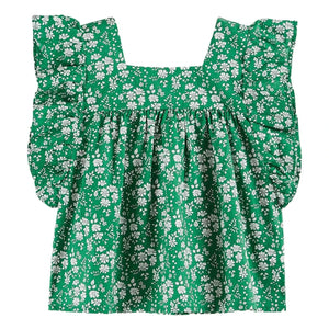 Emile et Ida - Liberty Bluse | Grün