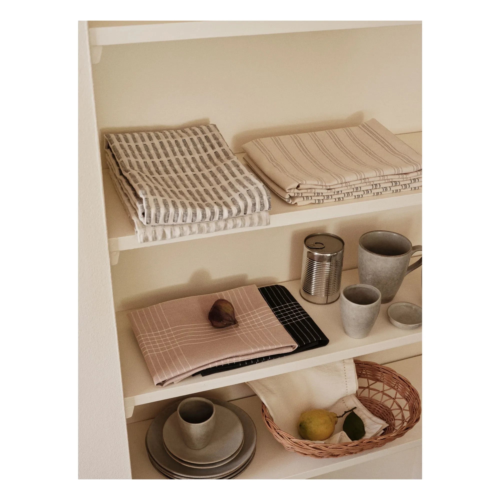 Broste Copenhagen – Folke Geschirrtücher – 2er Set | Grau