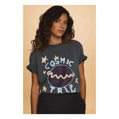 Elise Chalmin - Cosmic Trip Pamuk Tişört | Gri