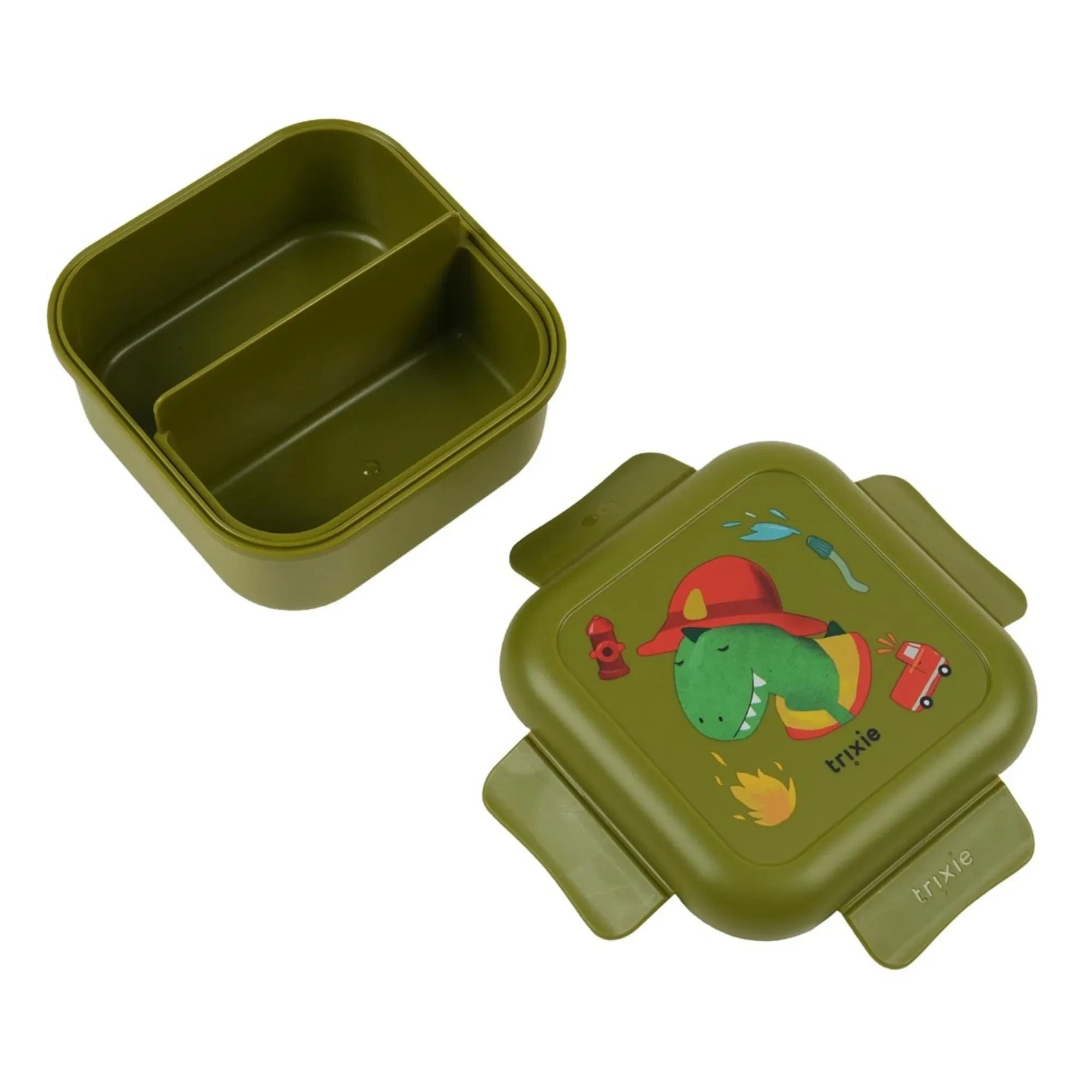 Trixie - Snack Box Clips Firefighter Mr. Dino | Green