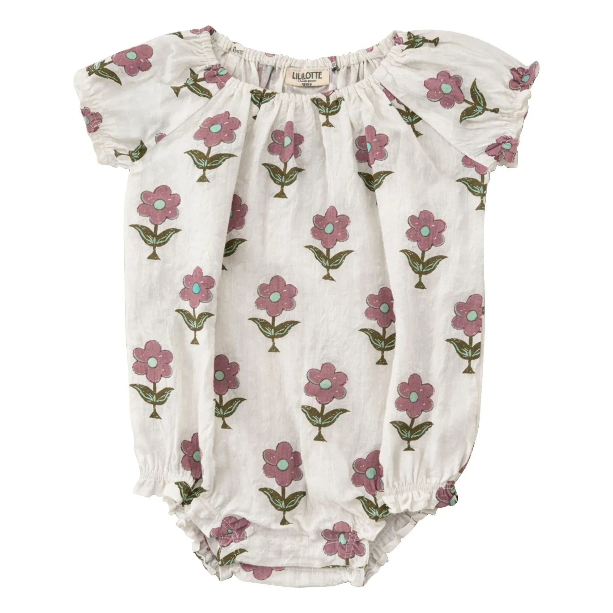 Lililotte - Iris Flowers Organik Pamuk tulum | Ekru