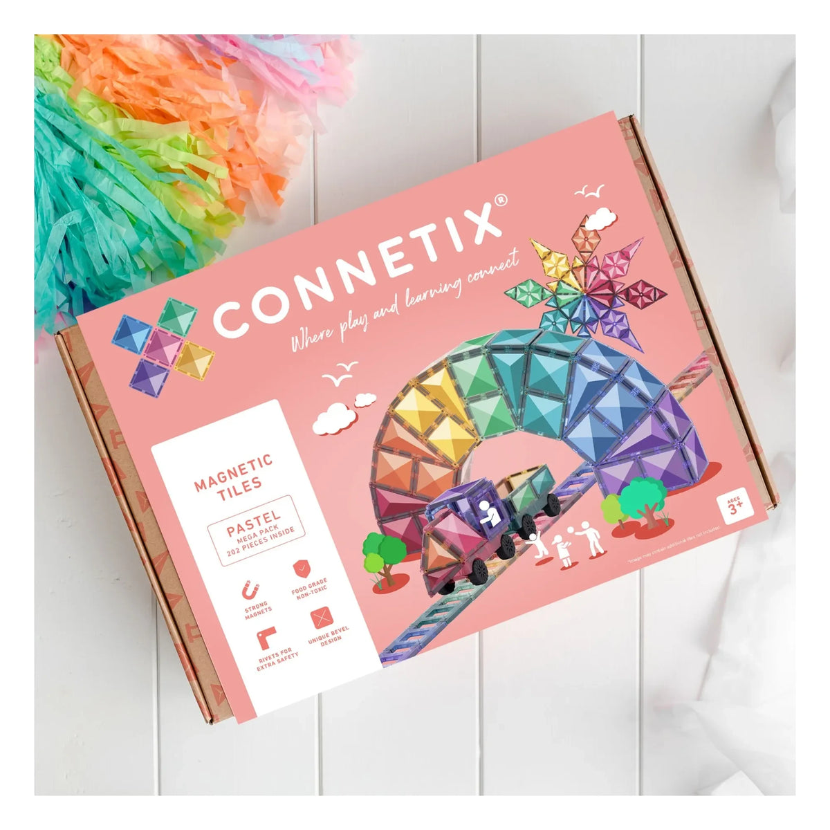 Connetix - Mega paket - 202 parça | Pastel